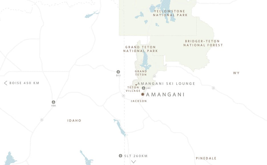 Aman map, Amangani, Getting Here